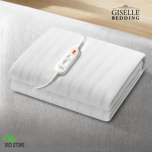 Giselle Electric Blanket King Single Heated Fully Fitted Washable Winter Pad