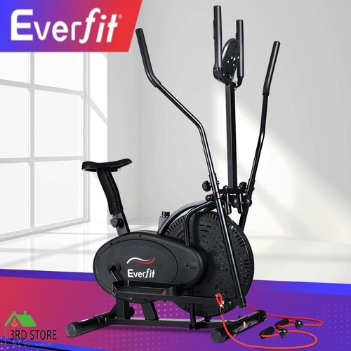 Everfit Exercise Bike 5in1 Elliptical Cross Trainer Machine Bicycle Home Fitness