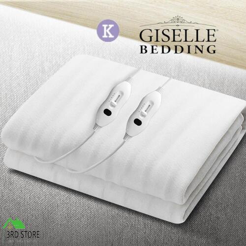 Giselle Washable Heated Electric Blanket Fully Fitted Polyester Underlay King