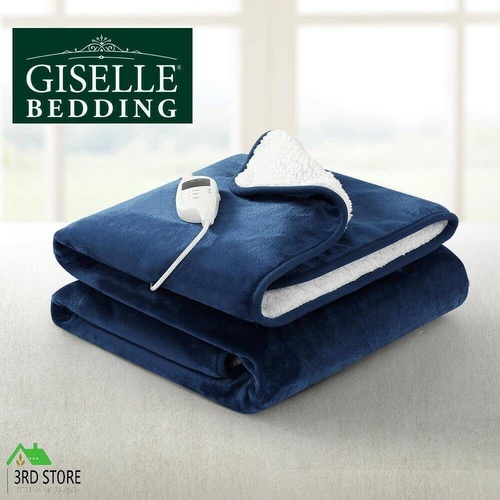 Giselle Electric Throw Rug Heated Blanket Washable Snuggle Flannel Winter Green