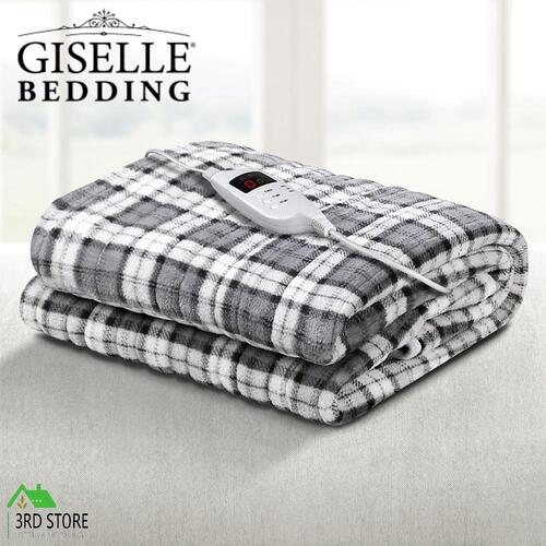 Giselle Electric Throw Rug Blanket Heated Washable Fleece Pad Winter Warming