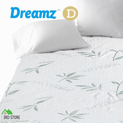 DreamZ Fully Fitted Waterproof Mattress Protector Bamboo Fibre Cover Double