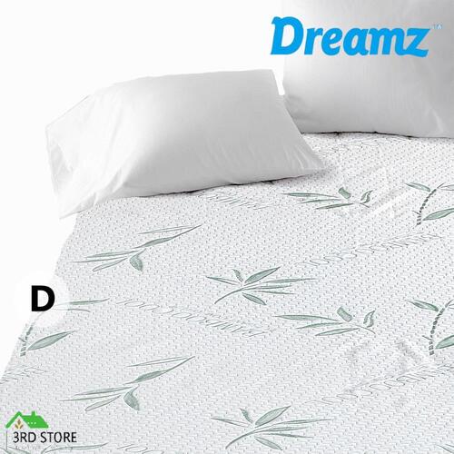 DreamZ Fully Fitted Waterproof Mattress Protector Bamboo Fibre Cover Double
