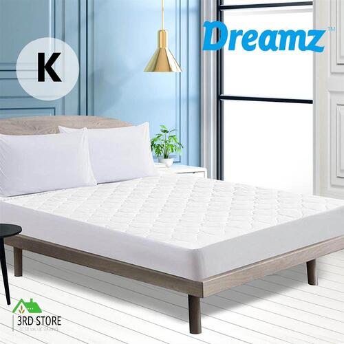 DreamZ Fully Fitted Waterproof Bamboo Mattress Protector in King Size