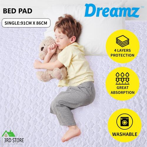 DreamZ Bed Pad Waterproof Protector Absorbent Incontinence Underpad Washable x2