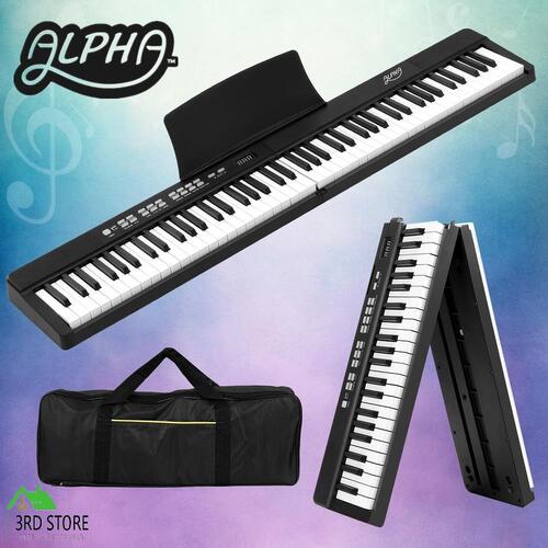 Alpha 88 Keys Foldable Electronic Piano Keyboard Digital Electric w/ Carry Bag