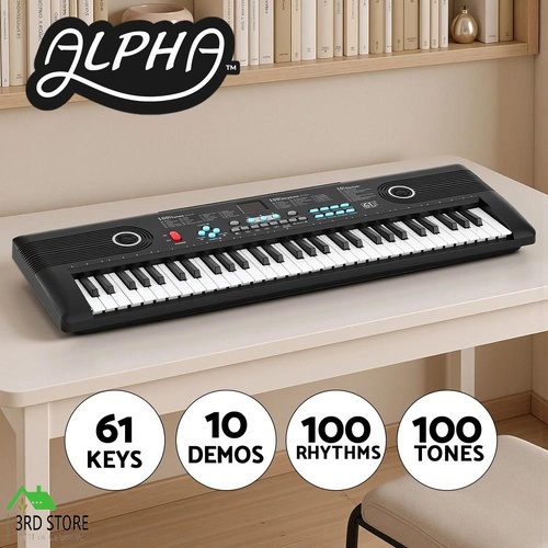 Alpha 61-Key Digital Piano Keyboard Electric Kids Gift Black