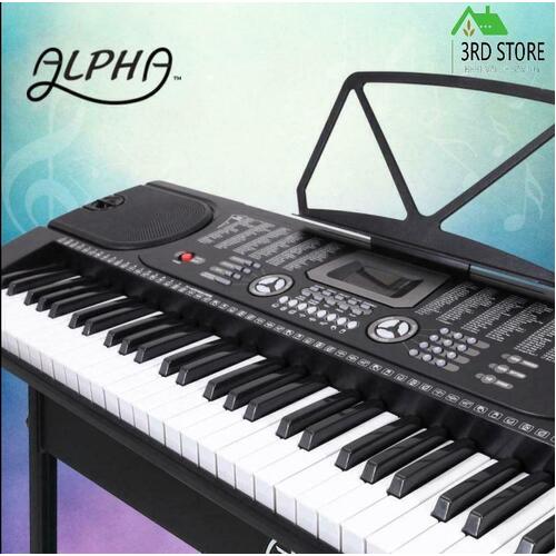 Alpha 61 Keys Digital Piano Keyboard Electronic Electric Keyboards Black