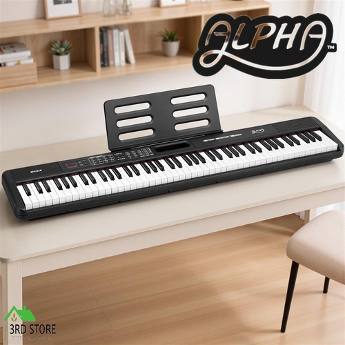 Alpha Piano Keyboard 88 Keys Electric Electronic Keyboard Piano Gift Black