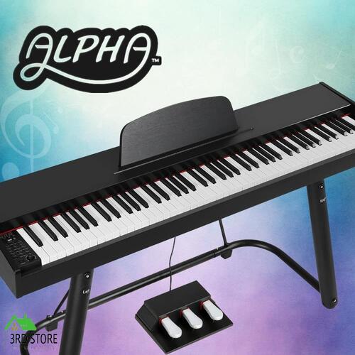 Alpha 88 Keys Electronic Keyboard Digital Piano Full-weighted w/ stand