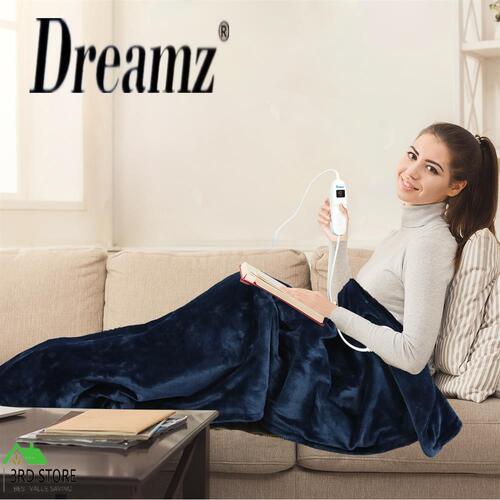 DreamZ Electric Throw Blanket Heated Timer Bedding Washable Warm Winter Snuggle