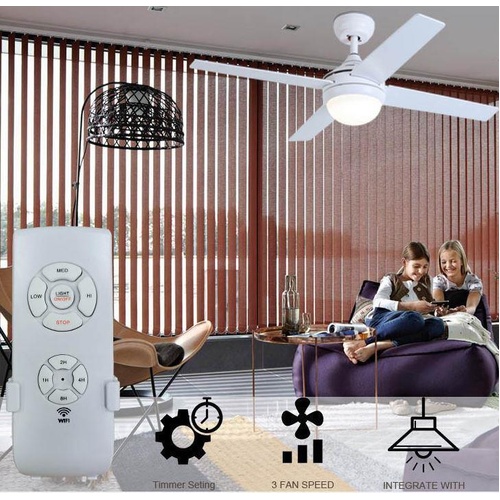 RETURNs ESCLIGHTING 48'' Ceiling Fan with LED Light  white
