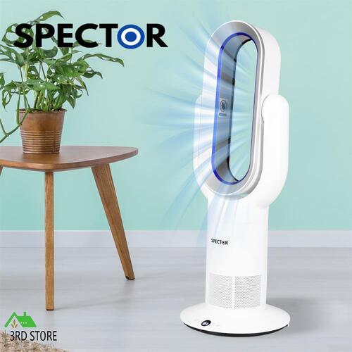 RETURNs Spector Bladeless Electric Fan Cooler Heater Air Cool Sleep Timer Remote Control