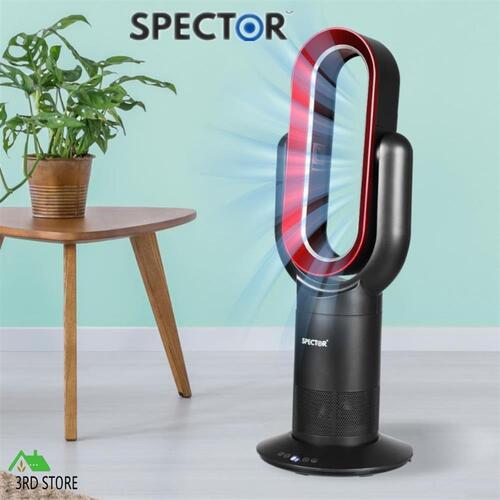RETURNs Spector Bladeless Electric Fan Cooler Heater Air Cool Sleep Timer Remote Control