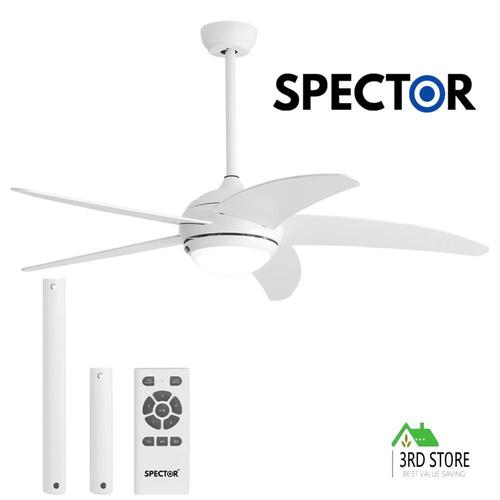 Spector Ceiling Fan 52'' DC Motor Wood Blades LED Light Remote Control 5 Speed