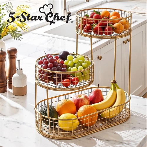 5-Star Chef Fruit Basket Bowl Space Saving Kitchen Food Storage Organiser