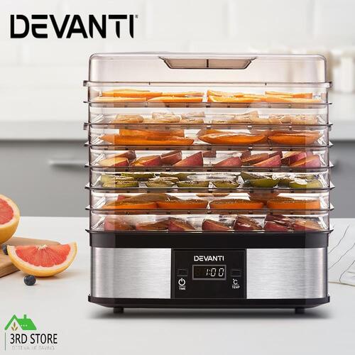Devanti Food Dehydrators Commercial Fruit Dehydrator Beef Jerky Maker 7 Trays