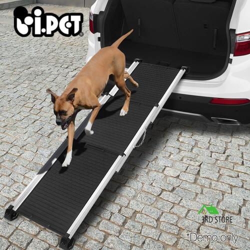 i.Pet Dog Ramp Pet Stairs Steps Ramps Ladder Foldable Portable Aluminum Non-slip