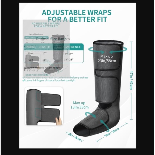Nekteck Leg Massager with Air Compression for Circulation and Relaxation