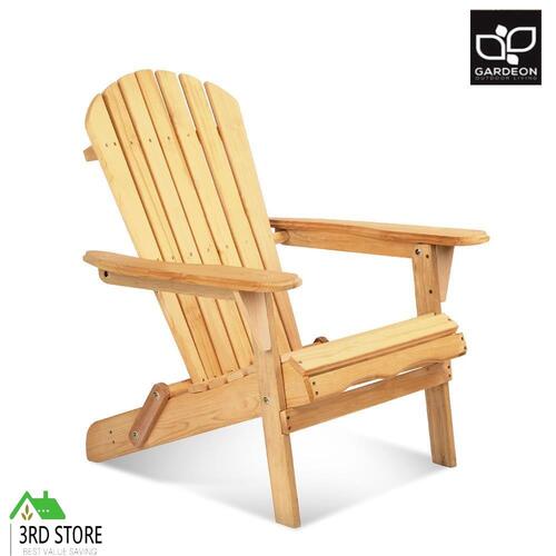 Gardeon Outdoor Chairs Patio Furniture Wooden Beach Adirondack Garden Indoor