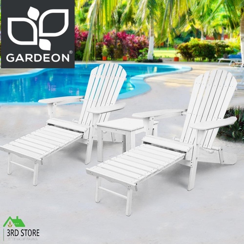 Gardeon Outdoor Furniture Lounge Chairs Table Set Beach Chair Patio Adirondack