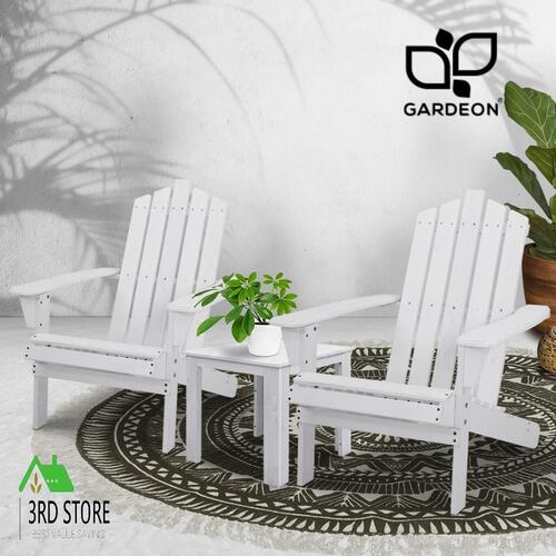 Gardeon Outdoor Chairs Lounge Setting Beach Chair Table Wooden Patio Furniture