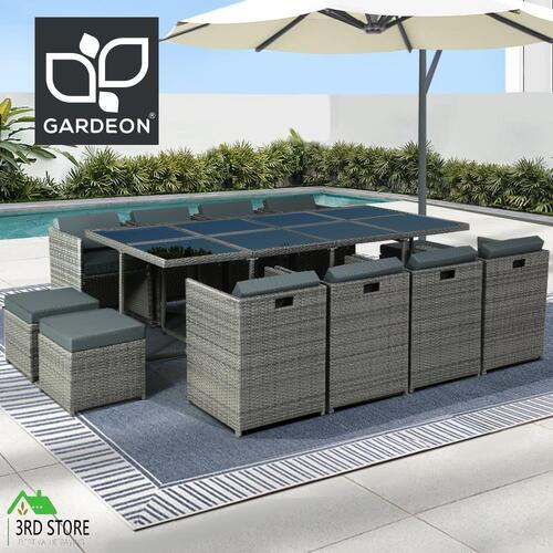RETURNs Gardeon 13 PCS Outdoor Dining Set Table Chairs Patio Lounge Setting Furniture