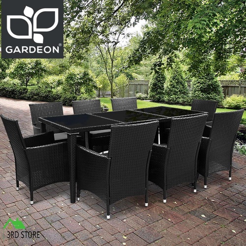 Gardeon Outdoor Furniture Dining Set Table Chairs Patio Wicker Garden Setting