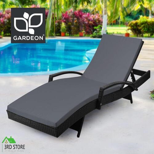Gardeon Outdoor Sun Lounge Wicker Lounger Patio Furniture Rattan Garden Recliner