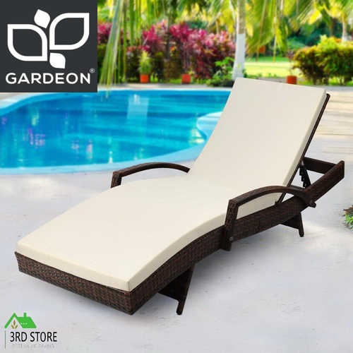 Gardeon Sun Lounge Outdoor Furniture Rattan Wicker Chair Garden Patio Lounger
