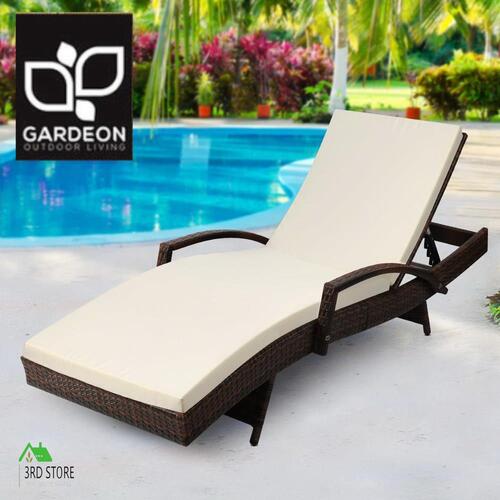 Gardeon Sun Lounge Outdoor Furniture Rattan Wicker Chair Garden Patio Lounger