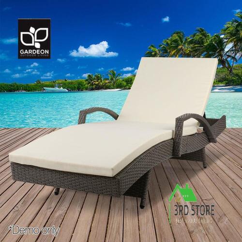 Gardeon Sun Lounge Outdoor Furniture Rattan Wicker Lounger Chair Garden Patio