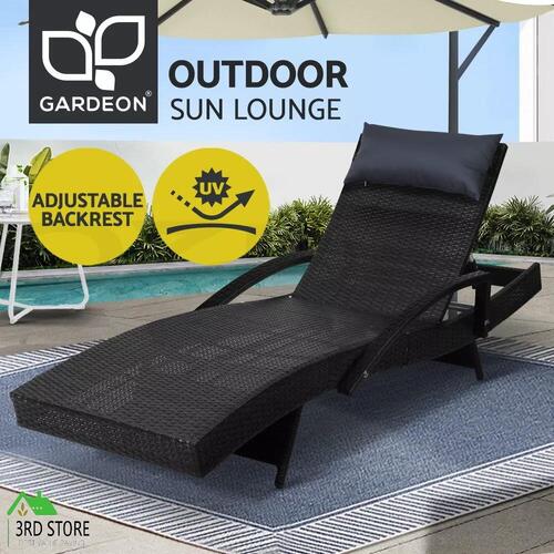 Gardeon Outdoor Sun Lounge Setting Rattan Wicker Lounger Garden Patio Furniture