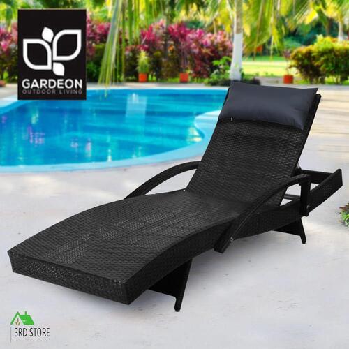 Gardeon Outdoor Sun Lounge Setting Rattan Wicker Lounger Garden Patio Furniture