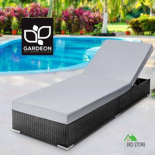 Gardeon Sun Lounge Wicker Lounger Outdoor Furniture Day Bed Rattan Garden Sofa