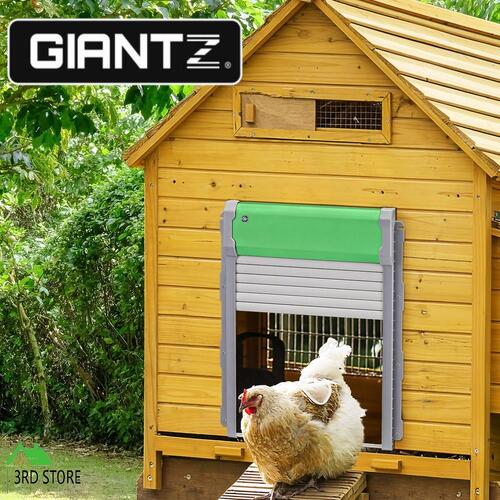 Giantz Automatic Chicken Coop Door Opener Cage Closer Timer Light Sensor