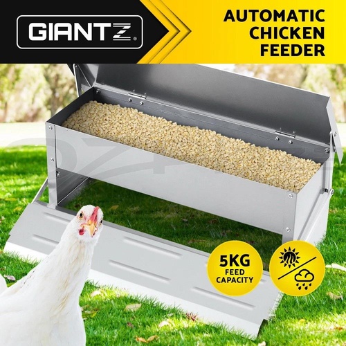 RETURNs Giantz Automatic Chicken Feeder Auto Poultry Chick Feeders Treadle Self Opening