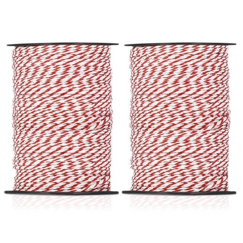 Giantz 1000M Electric Fence Wire Tape Poly Stainless Steel Temporary Fencing Kit