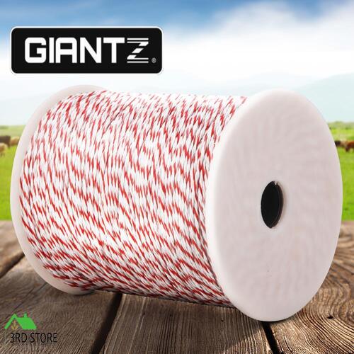 Giantz Electric Fence Wire 500M Fencing Roll Energiser Poly Stainless Steel