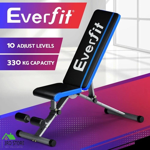 Everfit 330KG Weight Bench 10 Levels Adjustable FID Bench Home Gym Bench Press