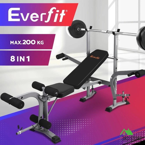 Everfit Weight Bench 7in1 Press Multi-Station Fitness Weights Equipment Incline