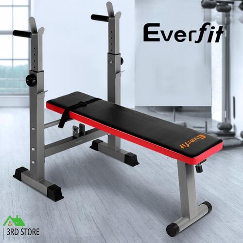 Everfit Weight Bench Press Multi-Station Fitness Weights Squat Rack Incline Red