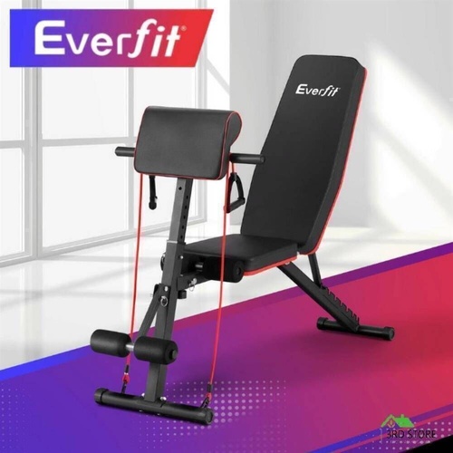 Everfit Weight Bench Adjustable Preacher Curl Bench Press Dumbbell Stool 260kg