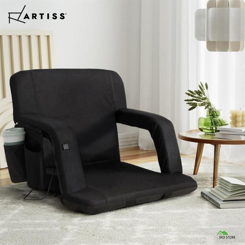 Artiss Lounge Sofa Bed With Armrest Heated Floor Recliner Futon Couch Folding Chair Cushion