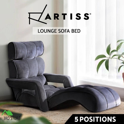 Artiss Lounge Sofa Bed Floor Armchair Folding Chaise Chair Adjustable Recliner