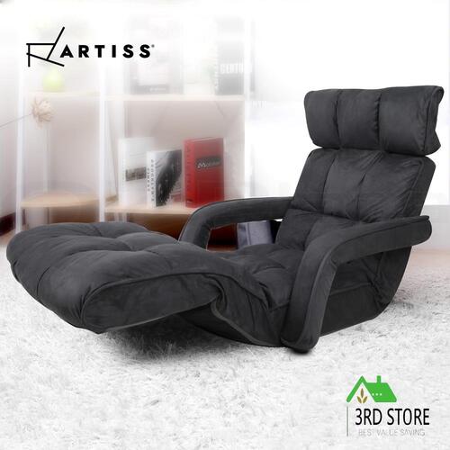 RETURNs Artiss Lounge Sofa Bed Floor Armchair Folding Chaise Chair Adjustable Recliner