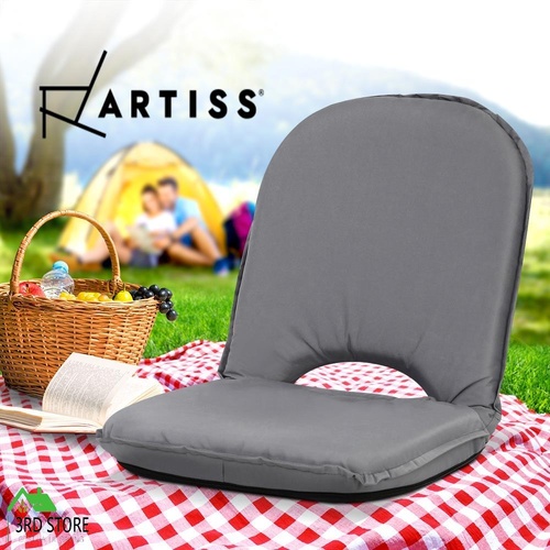 Artiss Floor Lounge Sofa Camping Portable Recliner Beach Chair Folding Outdoor Grey