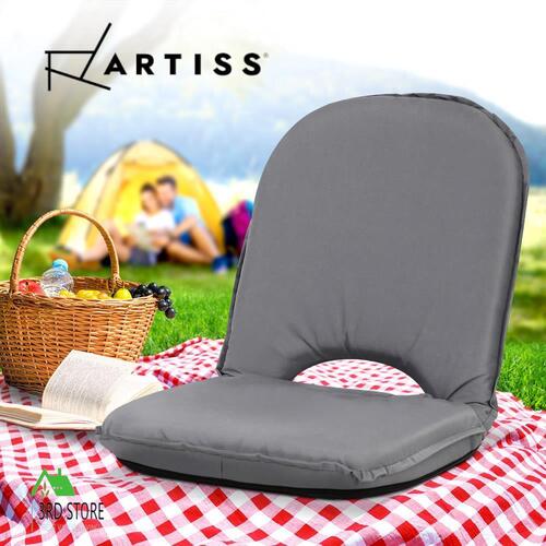 Artiss Floor Lounge Sofa Camping Portable Recliner Beach Chair Folding Outdoor Grey