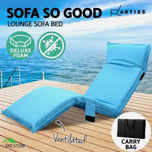 Artiss Portable Beach Chair Camping Outdoor Lounge Sofa Floor Folding Recliner