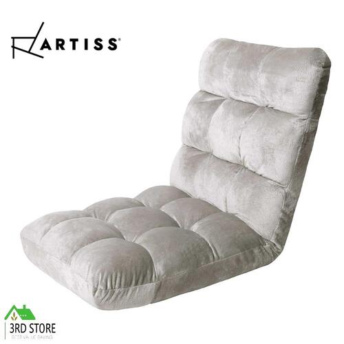 Artiss Lounge Sofa Floor Recliner Futon Chaise Folding Couch Tatami Chair Grey